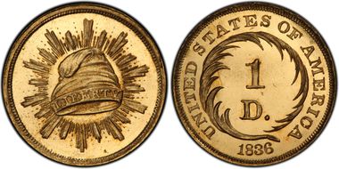 1836 G$1 J-67 PR66CAM