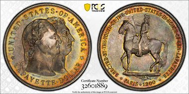 1900 $1 Lafayette, DuVall-1A MS65