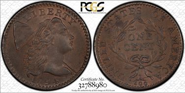 1794 1C S-59, Many-Haired MS63BN