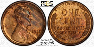1917-S 1C MS63RB