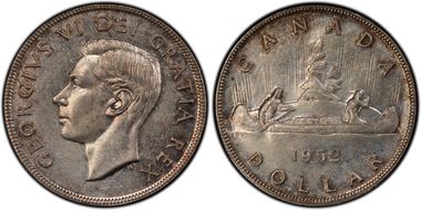 1952 S$1 No WL AU58