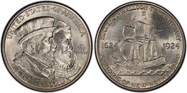 1924 50C Huguenot MS65