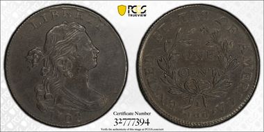 1798 1C Second Hair Style AU53+ BN