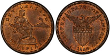 1908-S 1C MS64RB