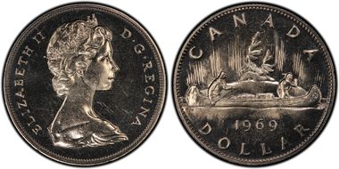1969 $1 Voyageur Ni SP66
