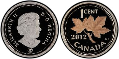 2012 1C Ag Gilt Penny PR69DCAM