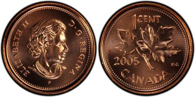 2005-P 1C Copper Plated Steel MS67RD