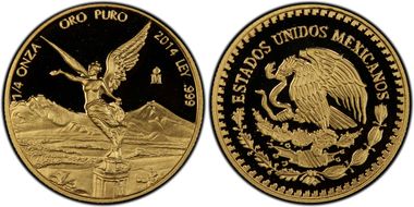 2014-Mo 1/4 oz Libertad Gold PR69DCAM