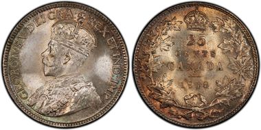 1918 25C MS66