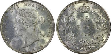 1872-H 25C Large 2 MS65