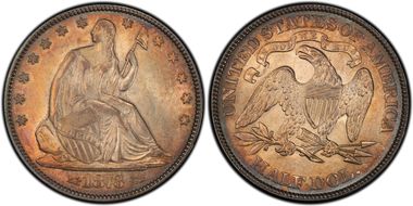 1873 50C Arrows MS62