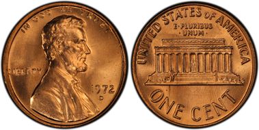 1972-D 1C MS67RD