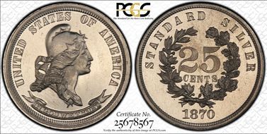 1870 25C J-911 PR66+ CAM