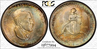 1936-D 50C Cincinnati MS67