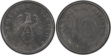 1945-A 10 Pfg J-371 MS63