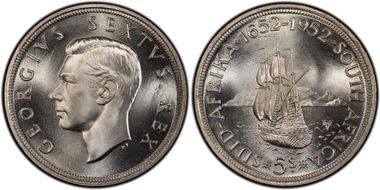 1952 5 Shil 300th Ann Founding of Capetown PL66