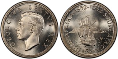 1952 5 Shil 300th Ann Founding of Capetown PL66