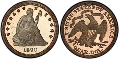 1890 25C PR68DCAM