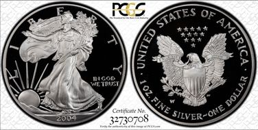 2004-W $1 Silver Eagle PR69DCAM