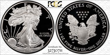 2006-W $1 Silver Eagle PR70DCAM
