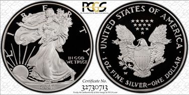 2007-W $1 Silver Eagle PR69DCAM