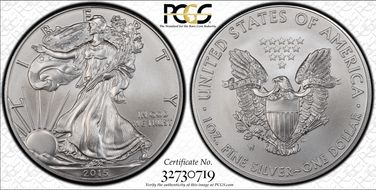 2015-W $1 Burnished Silver Eagle SP69