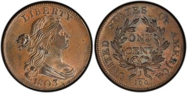 1803 1C S-250, Sm Date, Sm Frac MS62BN