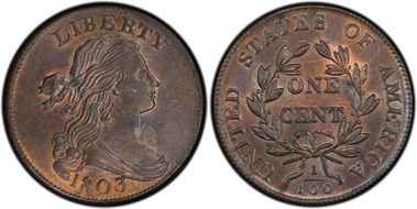 1803 1C S-245, Sm Date, Sm Frac MS62BN