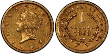 1853 G$1 AU53