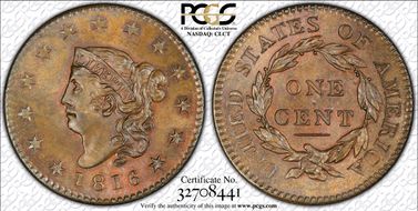 1816 1C N-7 MS66BN