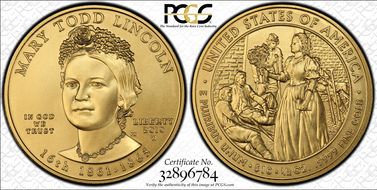 2010-W $10 Mary Lincoln MS70