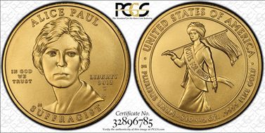 2012-W $10 Alice Paul MS70
