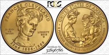 2012-W $10 Frances Cleveland 1st MS70