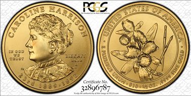 2012-W $10 Caroline Harrison MS69