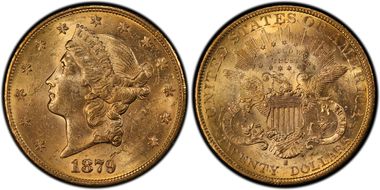 1879-S $20 MS61