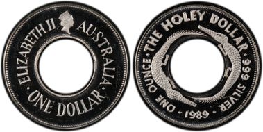 1989 $1 Holey Dollar PR66DCAM