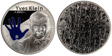 2012 € 10 Yves Klein Blue Hand  KM-2087 PR68DCAM