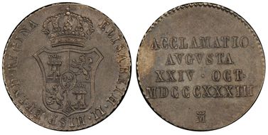 1833-M Medal He-22 Proclamation Medal AU53