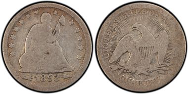 1853 25C Arrows and Rays AG3