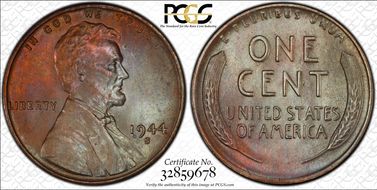 1944-S 1C MS65BN