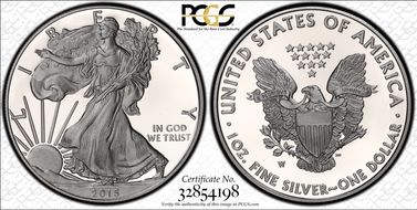 2015-W $1 Silver Eagle First Strike PR69DCAM