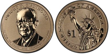 2015-P $1 D. Eisenhower Rev PR  Chronicles Set First Strike PR69