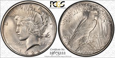 1922-D $1 VAM-14A, Retained Die Break MS65