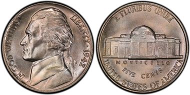 1942 5C Nickel MS67FS