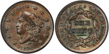1832 1C Medium Letters MS64BN