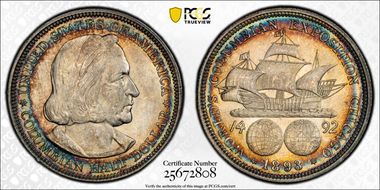 1893 50C Columbian MS67