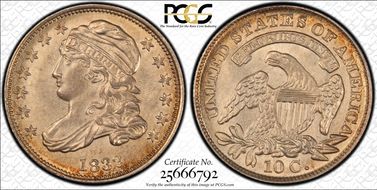 1832 10C MS63