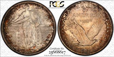 1917 25C Type 1 MS67FH