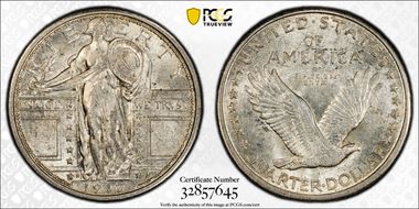 1917-D 25C DDR, FS-801 AU58FH