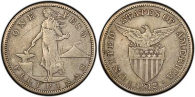 1912-S Peso KM-172  Ag N1